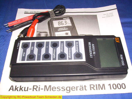 RIM 1000 von ELV Das Akkumessgerät von ELV,zum messen des Innenwiderstands.