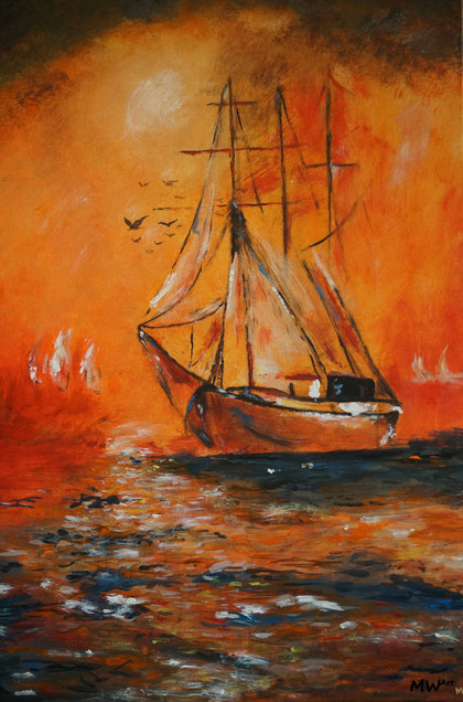 Acrylbild - Segelschiff 1