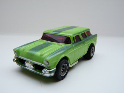 AURORA AFX '57 Chevy Nomad grün/dunkelgrün/weiße side pipes