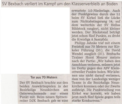 Saarbrücker Zeitung vom 27.04.2011