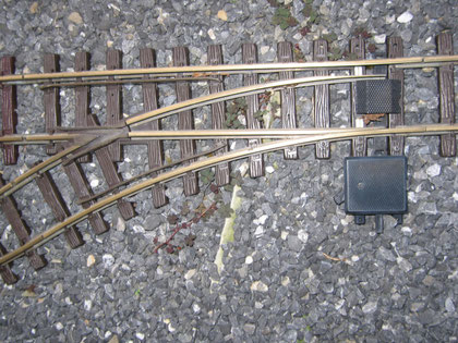 Weiche R1 ohne elektrischen Weichenantrieb