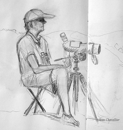 Observateur, croquis Jean Chevallier