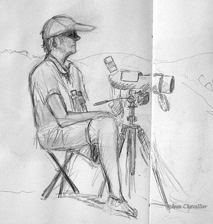 Observateur, croquis Jean Chevallier