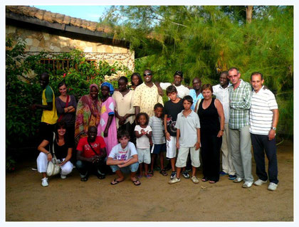 Groupe ayant séjourné à l'hôtel La Pierre de Lisse.