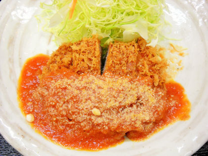 ヒレかつトマトソース定食 160g 1870円 120g 1670円