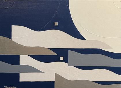 MOON LIGHT S 3   F4   333mm×242mm   2025 Acrylic on canvas, wood