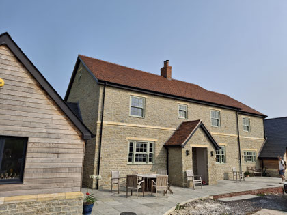 Georgian style house built with natural building stone