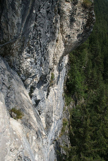 Blick zurück, steil gehts da runter