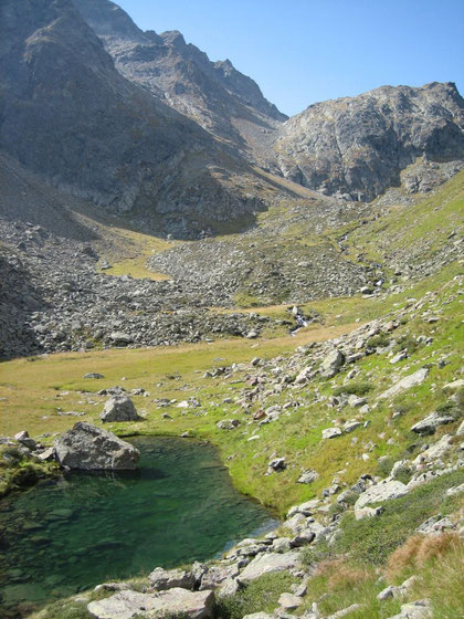 Knapp unterhalb der Wangenitzseehütte beim Smaragdsee