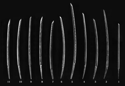 Evolución morfológica de la espada japonesa.