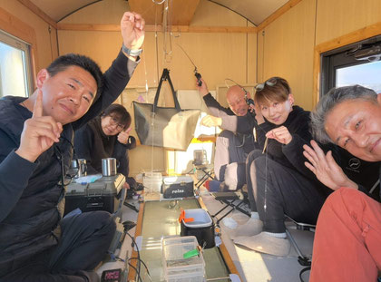 檜原湖ワカサギ釣り
