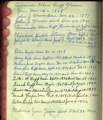 Amanda Ellen (RUPP) GRESER's Bible