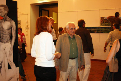 Vernissage de l'exposition "Laurent Gaillhac" à Bagnacavallo en septembre 2011