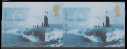 Great Britain: 2001 Submarine Service issue, 1st class value in imperforate pair.