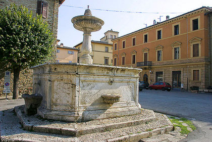 The fountain in the main square