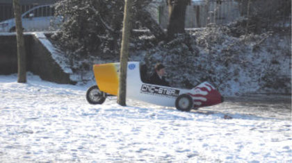 Testfahrt im Schnee