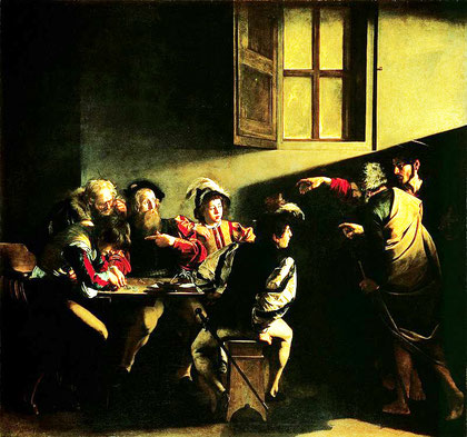 Caravage - La vocation de Saint Matthieu - Rome - Eglise St Louis des Français