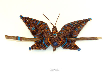 kp kitsch-paradise artisans créateurs barrette papillon macramé