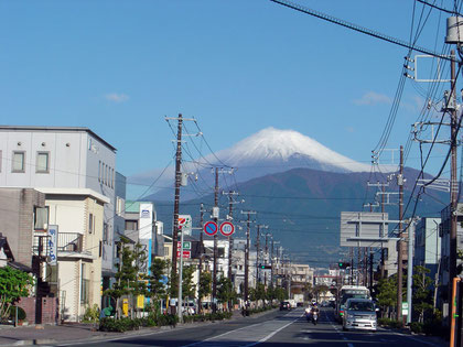 Mt. Fuji peeking over Numazu