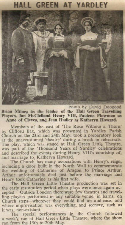 Hall Green Little Theatre Acocks Green History Society