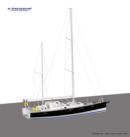 Territoire 14m version Ketch - Henseval - Chantier Naval Méta