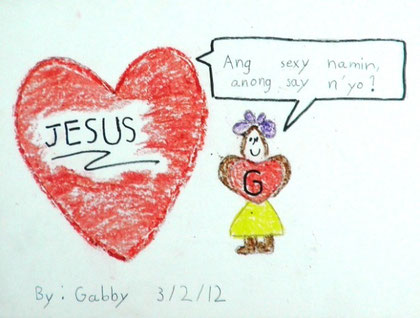 Art Work By: My Little Angel, Gabby / Created: March 2, 2012 / Title: "Sharing Jesus’ Deity"
