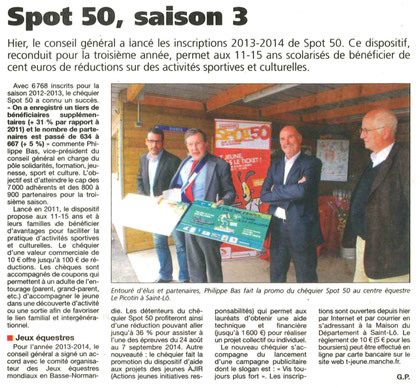 Presse de la Manche, 25 juin 2013