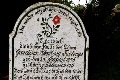 Blumensymbolik, Friedhof Süderende auf Föhr