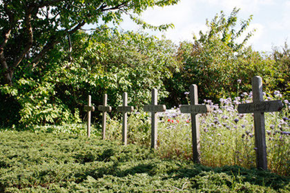 Holzkreuze, Friedhof der Heimatlosen auf Amrum