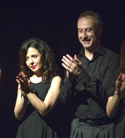 Alla fine dello spettacolo "Le Lunatiche" Teatro Libero MILANO