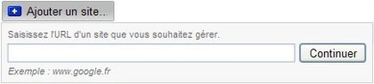 Ajout d'une URL sur l'outil Google Outils Webmasters