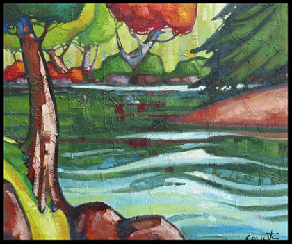 Répercussion 20x24 huile sur toile