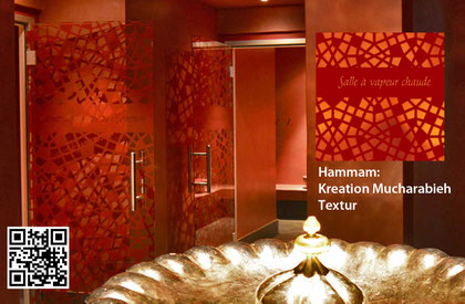 Kreation von Mucharabieh Textur auf Glas