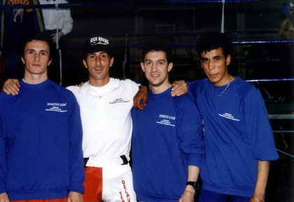 Il coach Francese Patrick Delaveau con gli atleti Italiani