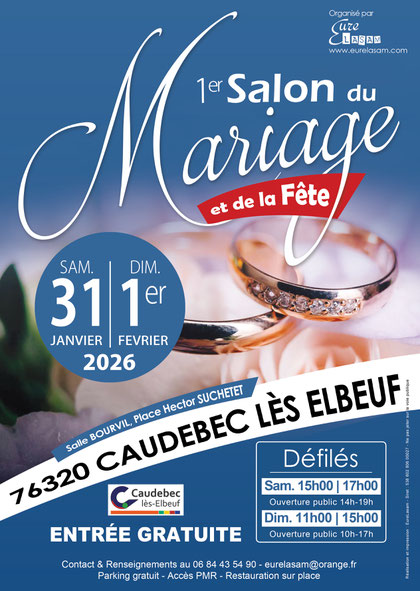 Salon du Mariage et de la Fête à Caudebec-Lès-Elbeuf 31 Janvier et 1er Février 2026