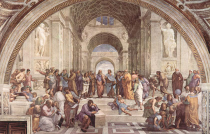 La scuola di Atene di Raffaello Sanzio (1508-1511)