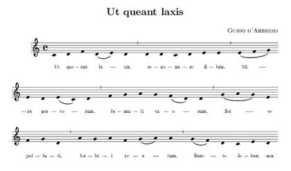 Himno creado por Guido D´Arezzo para dar nombre a las notas (ut, re,mi fa, sol y la)