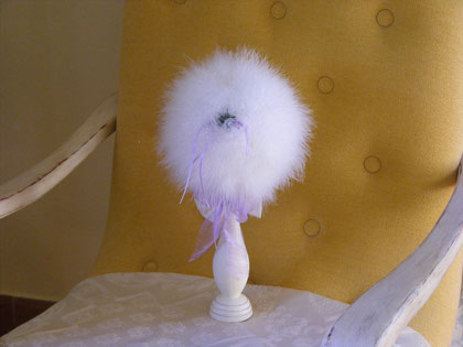 BO030 - Bomboniera e-o segnaposto Shabby Chic con piume di marabou - € 22,00