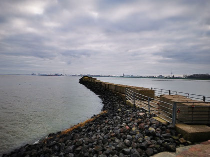 Blick auf die Skyline von Cuxhaven