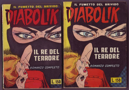 Confronto fra la copertina dell'albo ibrido (a sin. )e quello del 1963 (a destra)