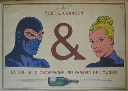 la pubblicità per lo Champagne Moet & Chandon