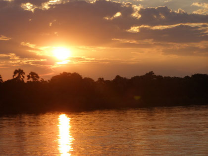 Couché de soleil sur le Zambèze