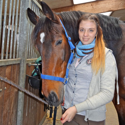 Chiara reitet wieder Rigo das erste Mal nach Ihrem Kanada-Aufenthalt, 28.02.2013: