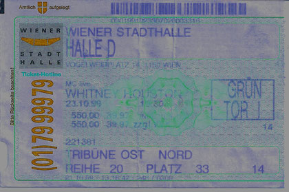 Whitney Houston Wiener Stadthalle 23.10.1999