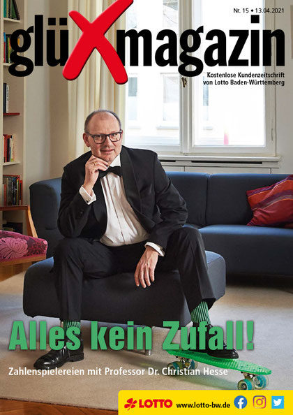 Christian Hesse auf der Titelseite, glüXmagazin, 13.04.2021  