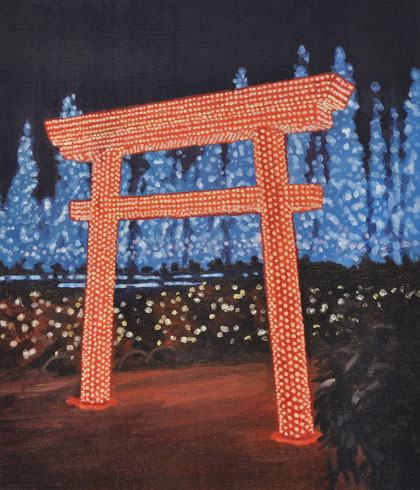 お祭り/ Festival, 2014, 530×455mm, Oil on canvas