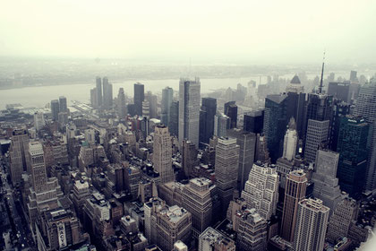 Die Aussicht auf New York City