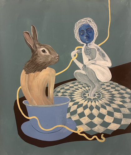 JUST THE TWO OF US, Acrylic on canvas, 140 x 120 cm, 2025