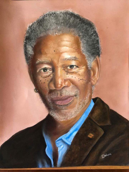 Morgan Freeman - Pastelli 40x50cm