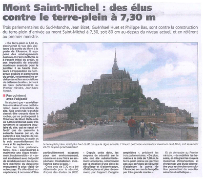 Presse de la Manche, 19.07.2012 - cliquez sur l'article pour l'agrandir